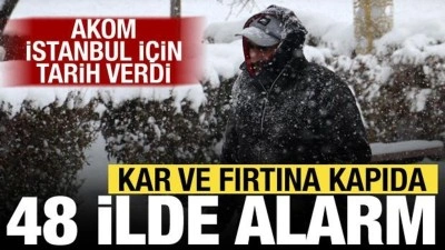 Kar, fırtına, &ccedil;ığ... Meteoroloji'den İstanbul dahil 48 il i&ccedil;in sarı alarm!