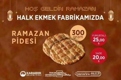 Karab&uuml;k Halk Ekmek&rsquo;te ramazan pidesi 20 TL&rsquo;den satılacak

