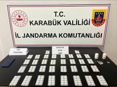 Karabük’te 353 adet sentetik ecza hap ele geçirildi

