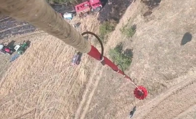 Karab&uuml;k&rsquo;te &ccedil;ıkan anız yangını s&ouml;nd&uuml;r&uuml;ld&uuml;
