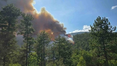 Karabük’te orman yangını rüzgarın etkisiyle büyüyor
