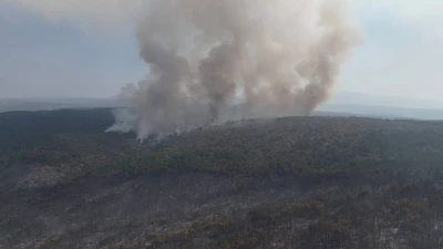 Karabük’teki orman yangını tek noktada etkisini sürdürüyor
