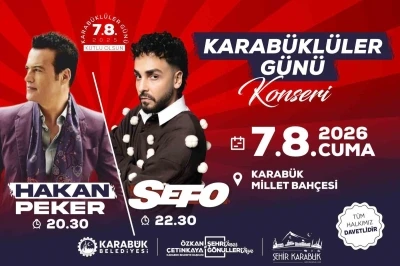 Karab&uuml;kl&uuml;ler G&uuml;n&uuml;&rsquo;nde Hakan Peker ve Sefo sahne alacak
