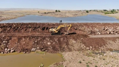 Karacadağ&rsquo;da g&ouml;let onarıldı, 7 bin hayvan ve tarım arazileri suya kavuştu
