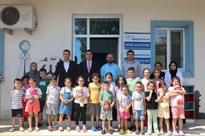 Karacasu’da protokol üyeleri Yaz Kur’an Kursu öğrencileri ile bir araya geldi
