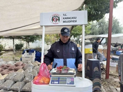 Karacasu’da tartı kontrol noktası
