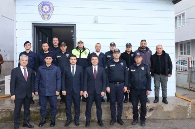 Karacasu&rsquo;da tayini &ccedil;ıkan savcı ve mal m&uuml;d&uuml;r&uuml; onuruna veda yemeği
