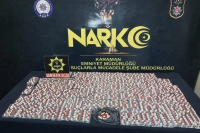 Karaman&rsquo;da 2 bin 721 adet sentetik hap ele ge&ccedil;irildi: 4 tutuklama
