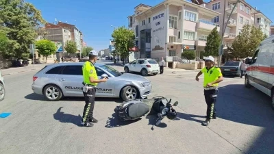 Karaman’da otomobille motosiklet çarpıştı: 1 yaralı
