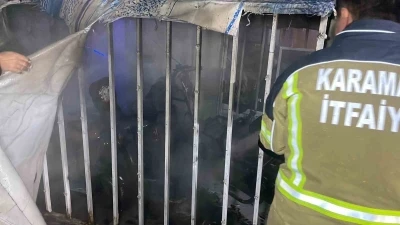 Karaman&rsquo;da şarja bırakılan elektrikli bisikletler yandı
