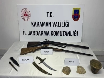Karaman&rsquo;da tarihi eser operasyonu: 6 tutuklama
