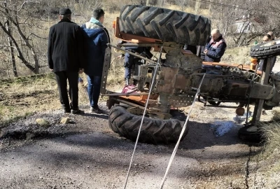 Karaman&rsquo;da trakt&ouml;r kazası: 1 &ouml;l&uuml;, 1 yaralı
