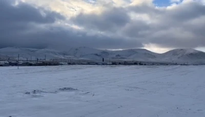 Karapınar&rsquo;da beklenen kar geldi
