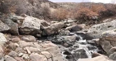 Karapınar&rsquo;da eriyen kar suları derelere canlandırdı
