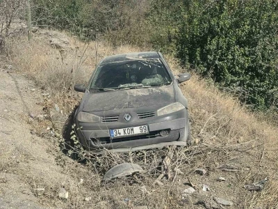 Karayoluna dökülen mıcır kazaya neden oldu

