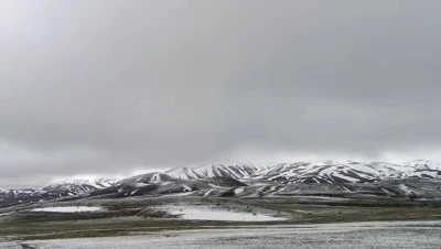 Karlıova&rsquo;nın y&uuml;ksek kesimlerine kar yağdı
