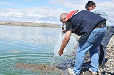 Kars göllerine binlerce sazan yavrusu bırakıldı
