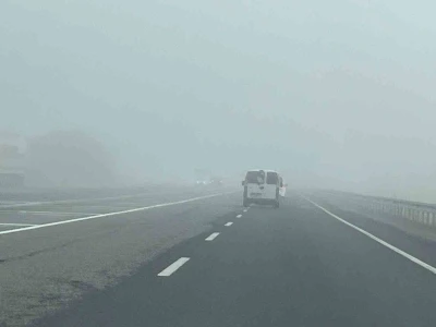 Kars-Gürcistan kara yolunda yoğun sis
