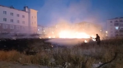 Kars’ta anız yangını korkuttu
