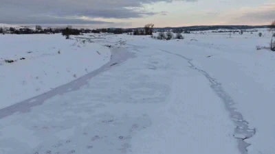 Kastamonu buz kesti: Dereler, barajlar ve g&ouml;letler dondu
