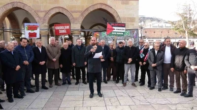 Kastamonu&rsquo;da vatandaşlar Filistin i&ccedil;in ses y&uuml;kseltti
