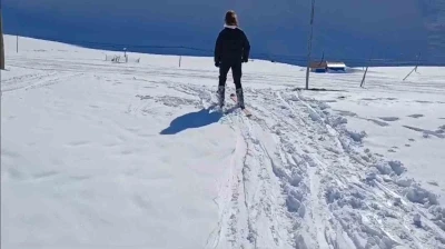 Kayak merkezi olmayan Giresun’da kayak sezonu Eğribel’de açıldı
