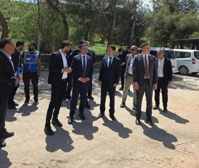Kaymakam Algın, yapımı devam eden okul inşaatını inceledi
