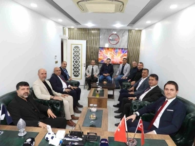 Kaymakam &Ccedil;akır, MAGYED Başkanı Aslan ile bir araya geldi
