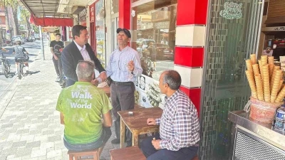 Kaymakam Evlice esnafla bir araya geldi
