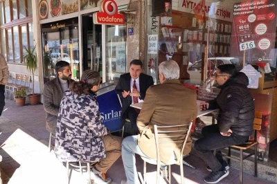 Kaymakam G&uuml;ndoğdu &ccedil;arşı esnafıyla buluştu
