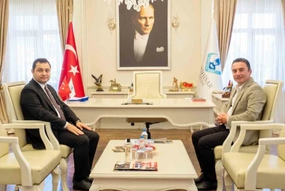 Kaymakam Temel&rsquo;in ilk ziyareti Başkan D&ouml;kmeci&rsquo;ye
