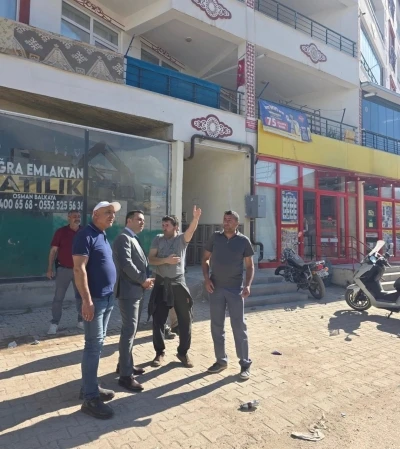 Kaymakamı Algın, yıkım &ccedil;alışmalarını inceledi
