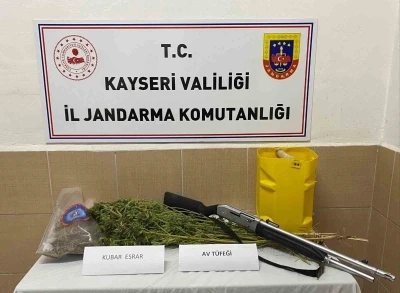 Kayseri’de 1 kilo 690 gram kubar esrar ele geçirildi: 1 gözaltı
