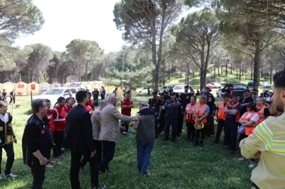 Kazdağları&rsquo;nda ger&ccedil;eğini aratmayan arama kurtarma tatbikatı
