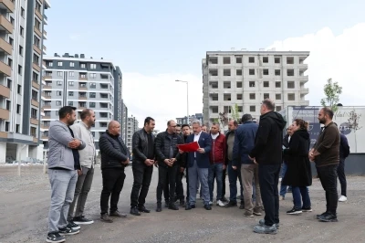 Kazım Karabekir Mahallesi 2. etap kentsel d&ouml;n&uuml;ş&uuml;m blokları tamamlanma aşamasında
