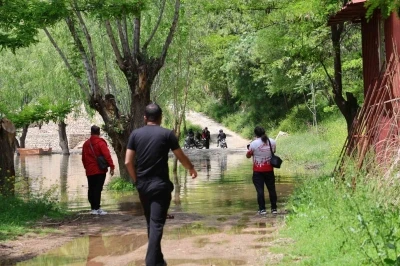 Keban Barajı kapaklarını a&ccedil;tı, işyeri bah&ccedil;eleri sular altında kaldı
