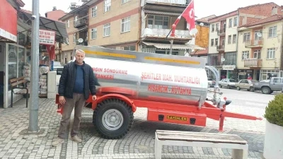 Kendi imkanları ile yangın s&ouml;nd&uuml;rme tankeri satın aldılar
