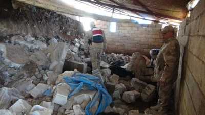 Kilis'te ahır &ccedil;&ouml;kt&uuml;; 40 koyun &ouml;ld&uuml;