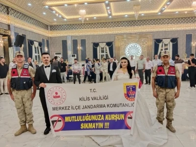 Kilis&rsquo;te &rsquo;Mutluluğunuza Kurşun Sıkmayın&rsquo; uyarısı
