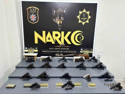 Kilis’te tır ve evlerde silah ile kaçak sigara ele geçirildi: 1 tutuklama