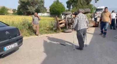 Kırıkhan&rsquo;da devrilen trakt&ouml;r s&uuml;r&uuml;c&uuml;s&uuml; yaralandı
