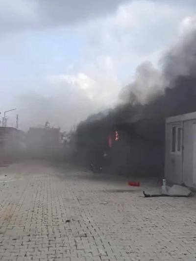 Kırıkhan&rsquo;da konteyner yangını
