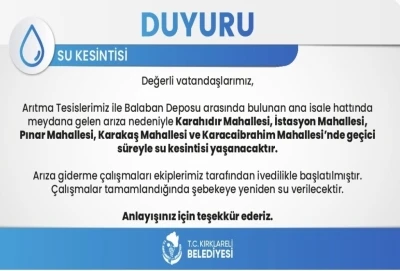 Kırklareli&rsquo;nde su kesintisi Ramazan&rsquo;da vatandaşları mağdur etti
