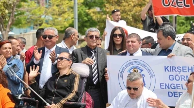 Kırşehir&rsquo;de engelli bireyler i&ccedil;in sessiz y&uuml;r&uuml;y&uuml;ş d&uuml;zenlendi
