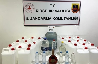 Kırşehir&rsquo;de ka&ccedil;ak alkol operasyonu: 120 litre ele ge&ccedil;irildi

