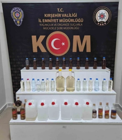 Kırşehir&rsquo;de ka&ccedil;ak alkol operasyonu

