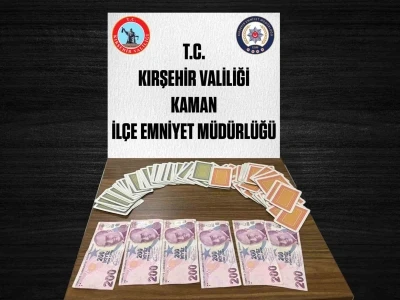 Kırşehir&rsquo;de kumar operasyonu: 3 kişiye 34 bin 812 TL ceza

