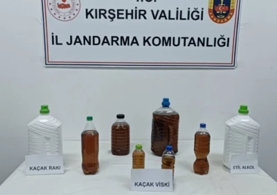 Kırşehir&rsquo;de sahte i&ccedil;ki operasyonu: 20 litre alkol ele ge&ccedil;irildi
