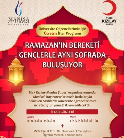 Kızılay&rsquo;dan &uuml;niversitelilere ramazan sofrası
