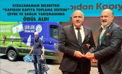 Kızılcahamam’da uygulanan ’kapıdan kapıya toplama sistemi’ne ödül
